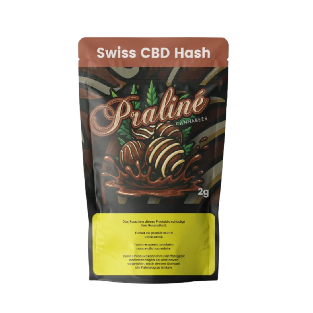 Cannabees Praliné Indoor CBD Hash 2g Packung