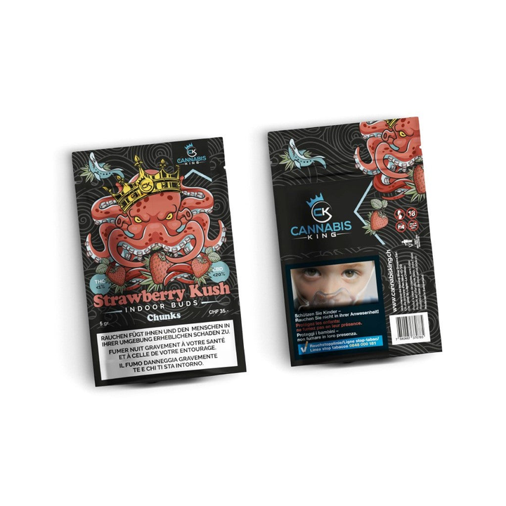 Cannabis King Strawberry Kush Chunks – CBD-Blüten, 5 g