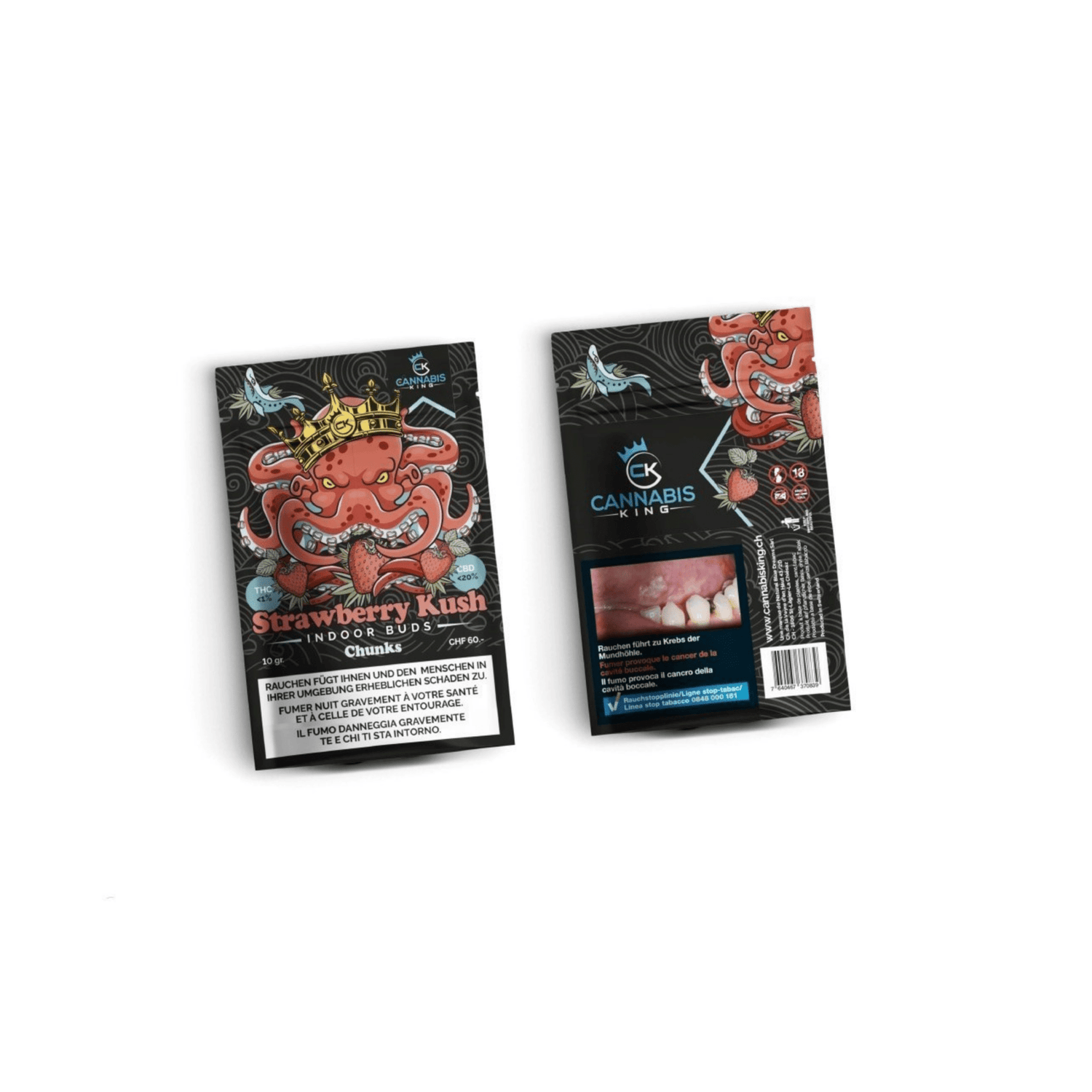 Cannabis King Strawberry Kush Indoor CBD Chunks 10g