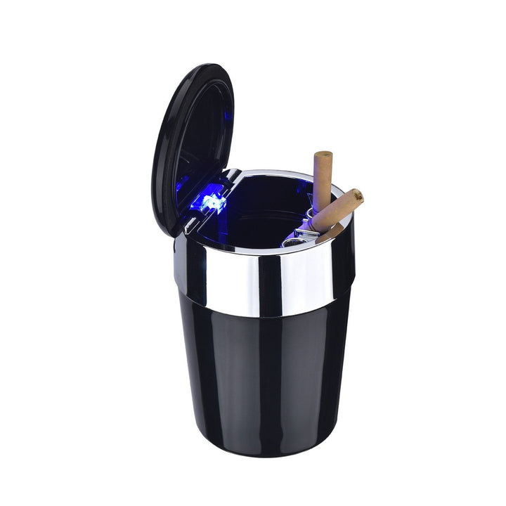 Champ Autoaschenbecher mit LED-Beleuchtung in Silber