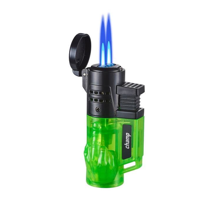 Champ Fuck You Feuerzeug mit 2 blauen Flammen Einzelansicht 1