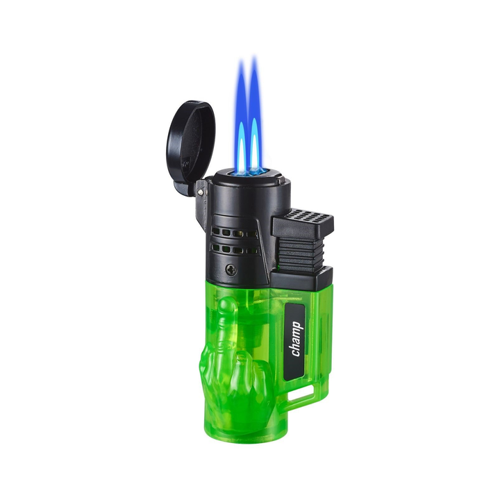 Champ Fuck You Feuerzeug mit 2 blauen Flammen Einzelansicht 1