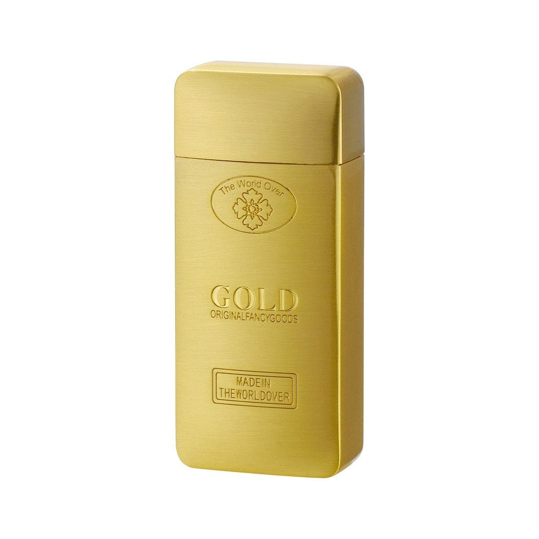 Goldbar Taschenaschenbecher in Goldbarren-Optik, kompakt