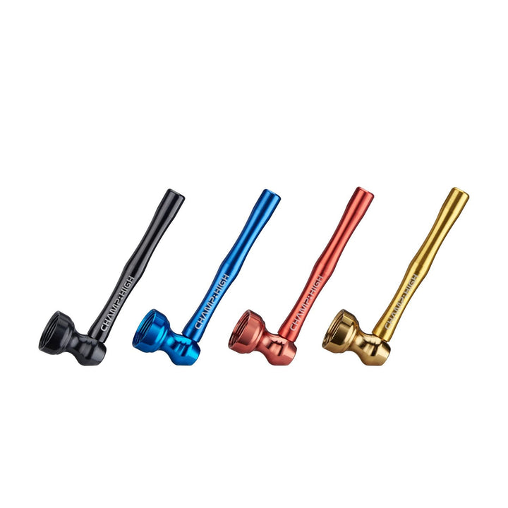 Champ High Alu Mini Pfeife 85 mm in Schwarz, Blau, Rot und Gold