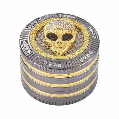 Champ High Bling Bling Alien Grinder 4-teilig 50 mm mit funkelndem Alien-Motiv bei Rauchwerk