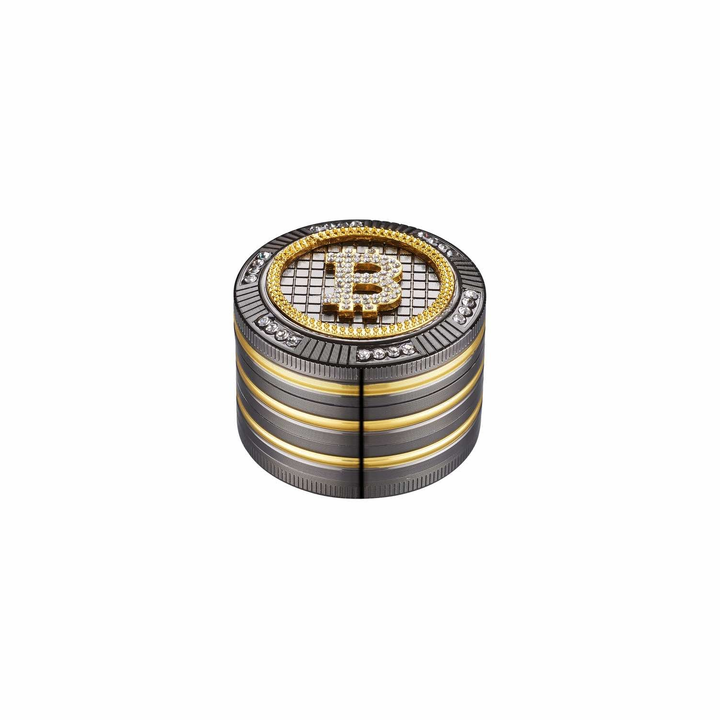 Grinder Bling Bling Bitcoin - 50mm - 4 Layers kaufen bei rauchwerk.ch