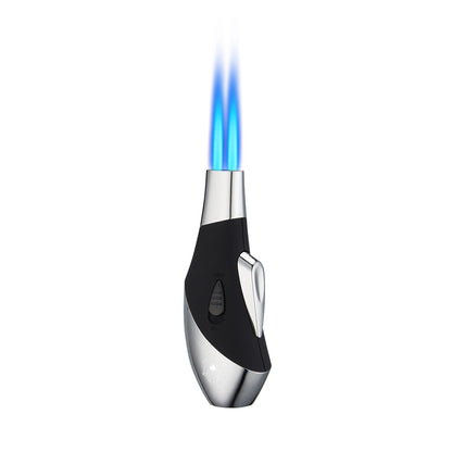 Silbernes Champ High Booster Feuerzeug mit doppelter Jetflamme