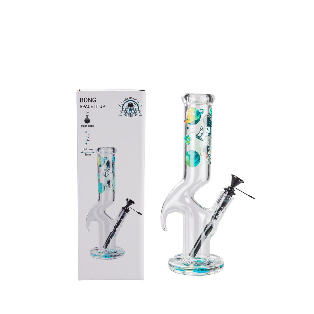 Champ High - Glas Bong Space it up - 40mm - 31cm kaufen bei rauchwerk.ch