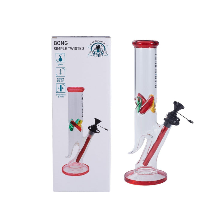 Detailansicht der Champ High Glas Bong Twisted Ice