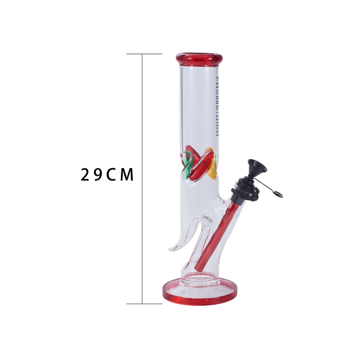 Champ High - Glas Bong Twisted Ice - 40mm - 29cm kaufen bei rauchwerk.ch