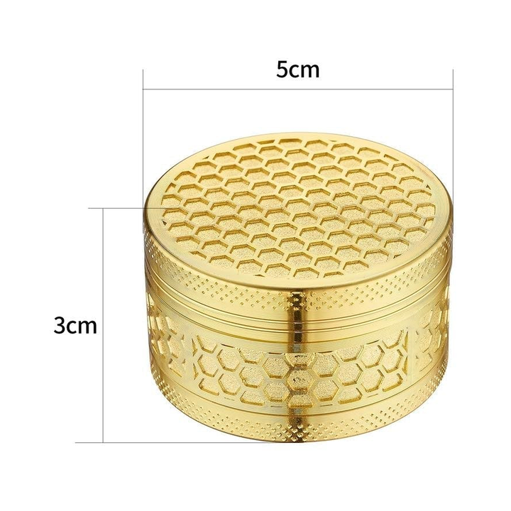 Grinder Golden Honeycomb - 50mm - 3 Layers kaufen bei rauchwerk.ch