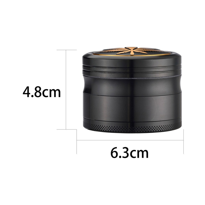 Grinder Golden Leaf - 63mm - 4 Layers kaufen bei rauchwerk.ch