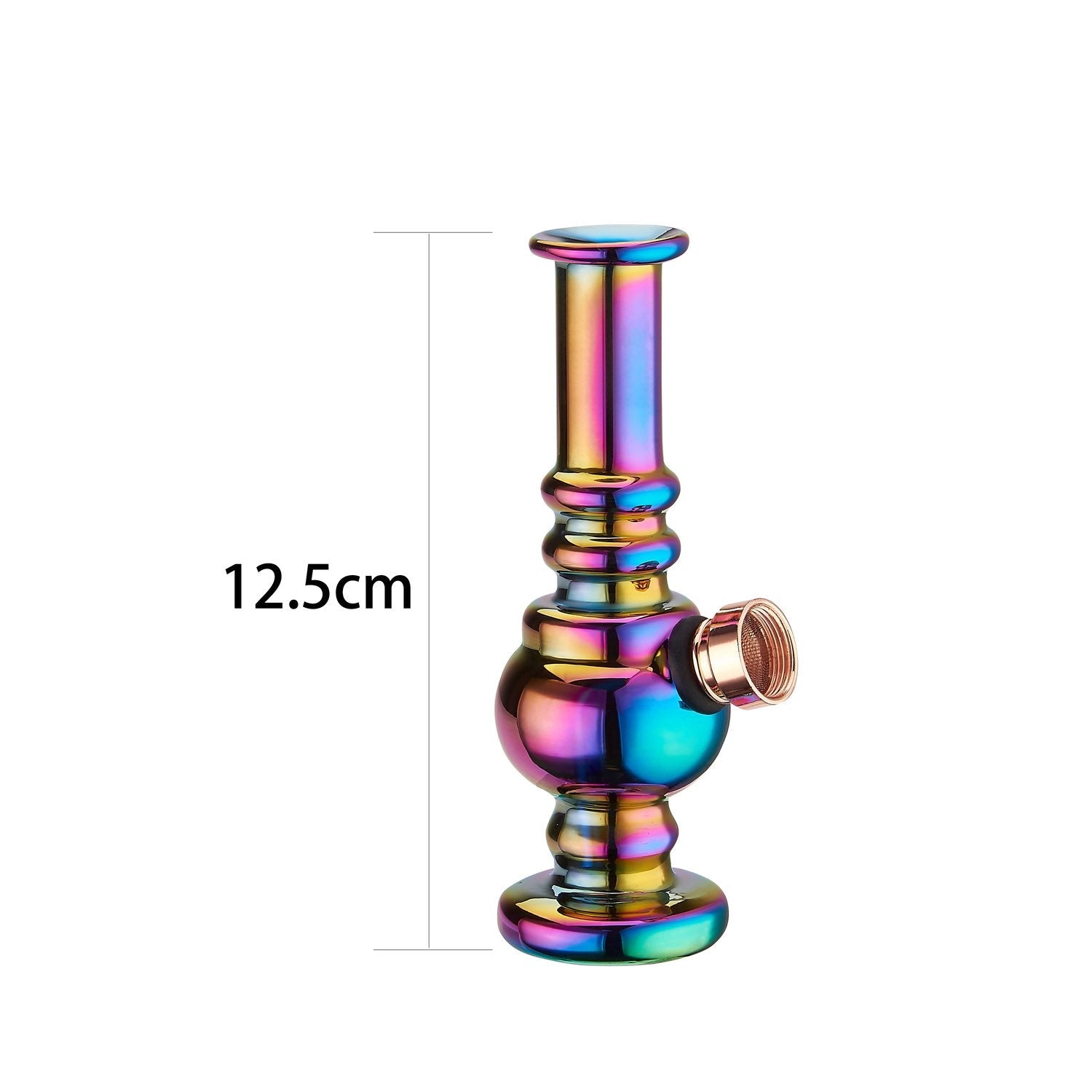 Detailansicht der Champ High Mini Glas Bong im Rainbow-Design