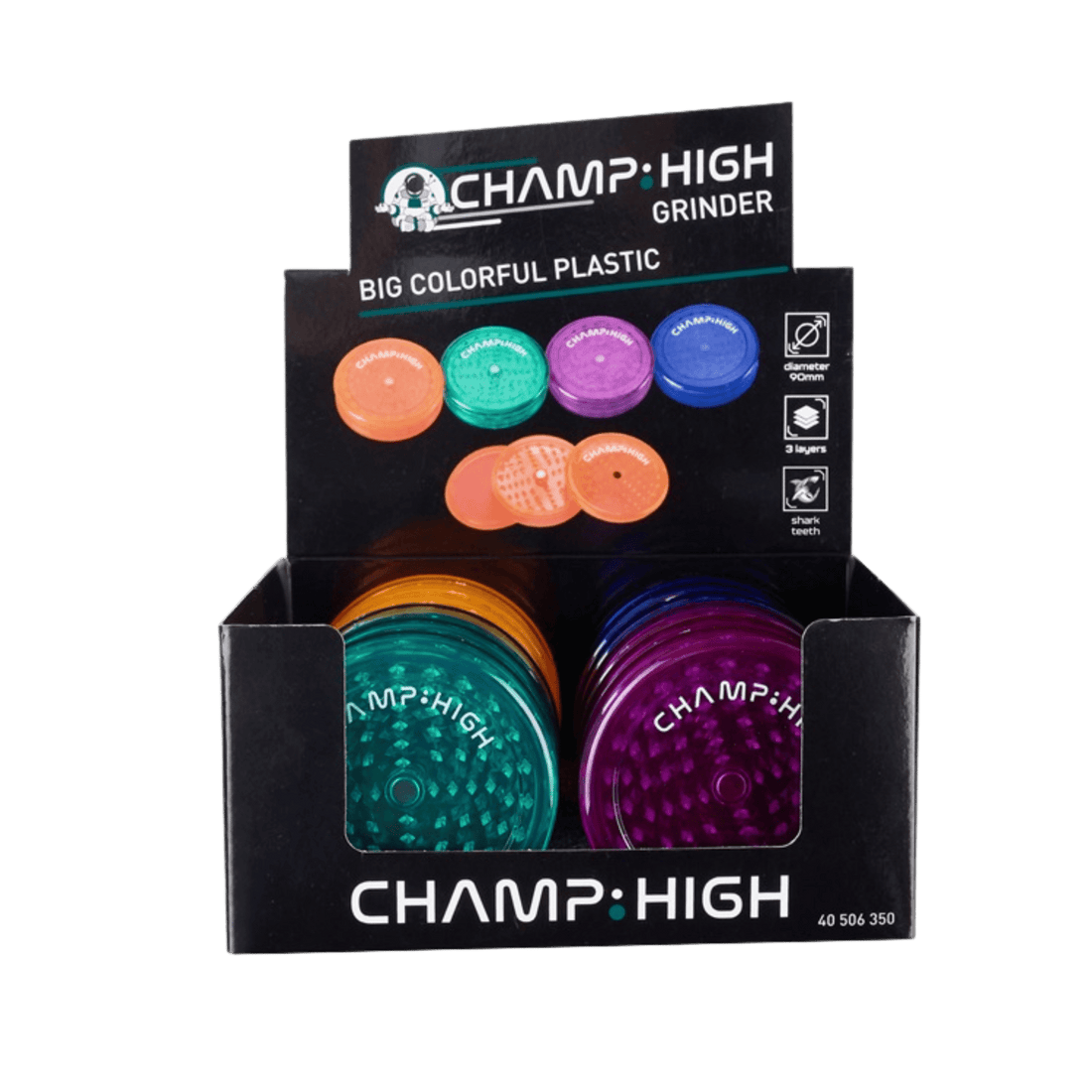 Champ High - Plastic Grinder - 90mm - 3 Layers kaufen bei rauchwerk.ch