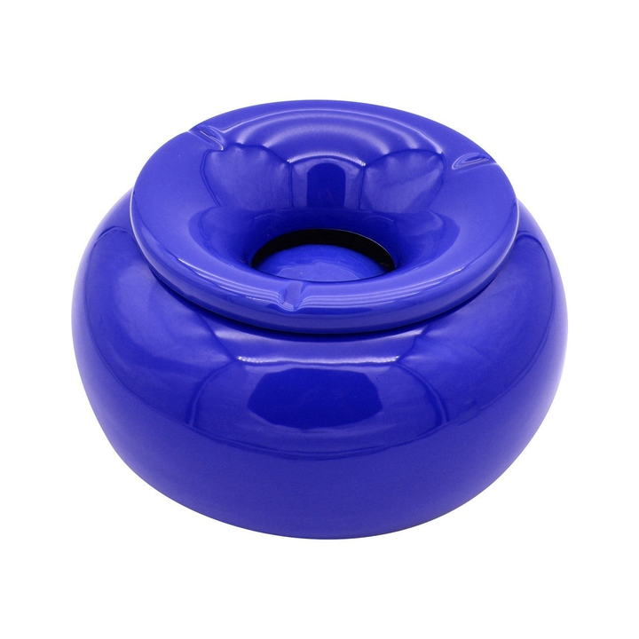 Blauer Keramik Aschenbecher XXL im Moroccan Design