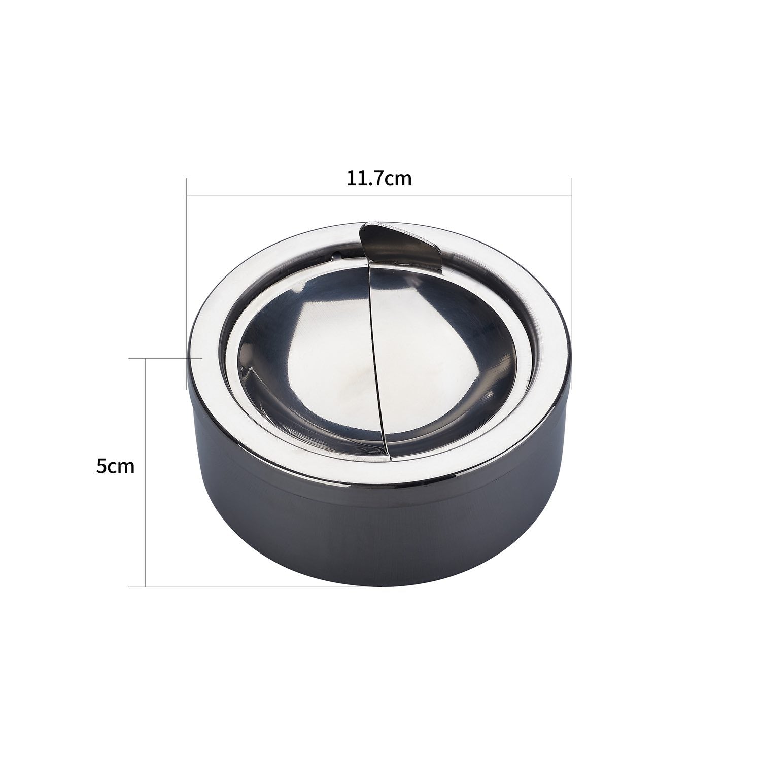 Innenansicht Champ Metall Kippaschenbecher mit Aschefach