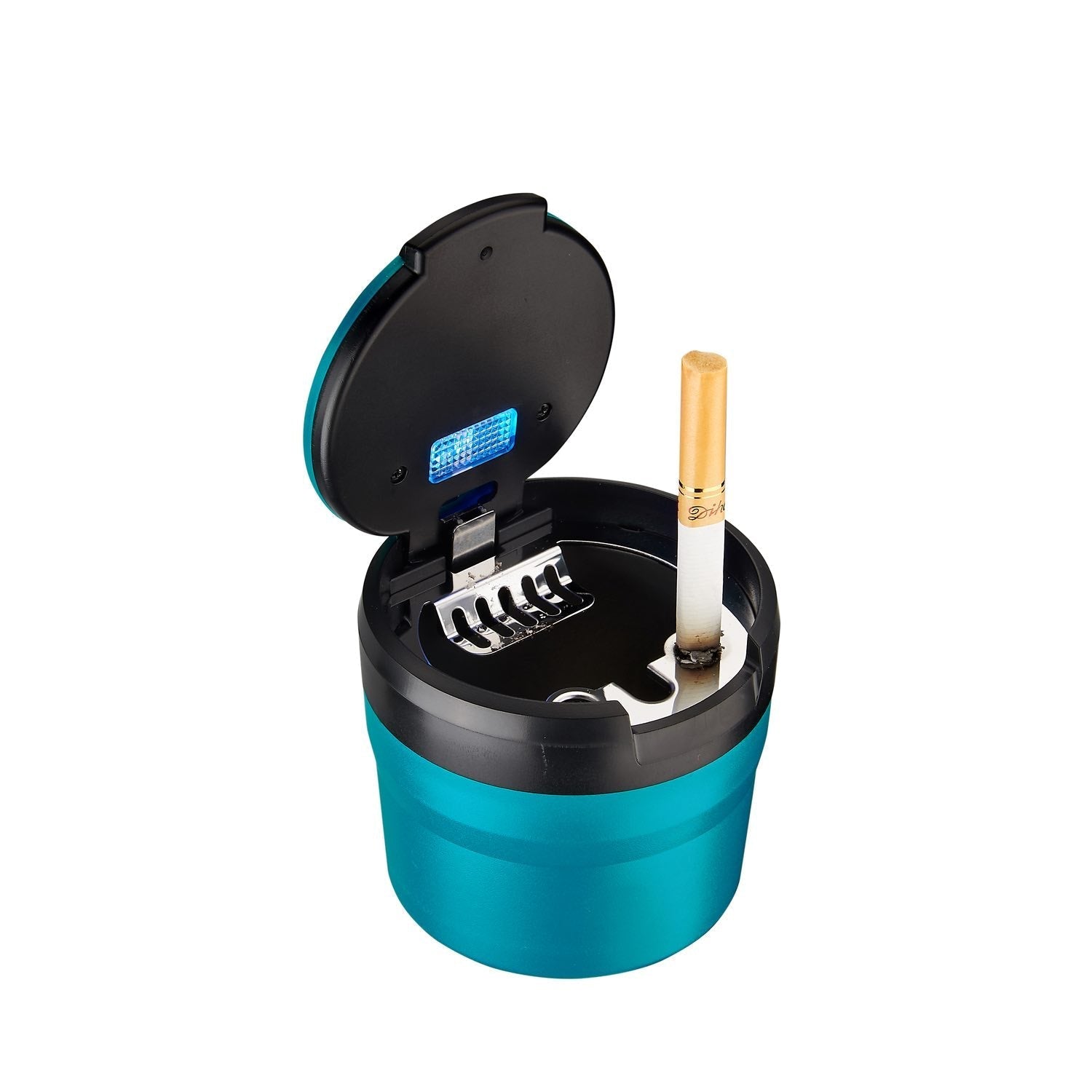 Champ Mini Autoaschenbecher offen mit LED und Zigarettenhalter