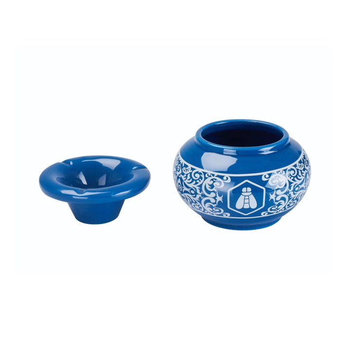 Keramik Aschenbecher Moroccan Blue in grosser XXL Form