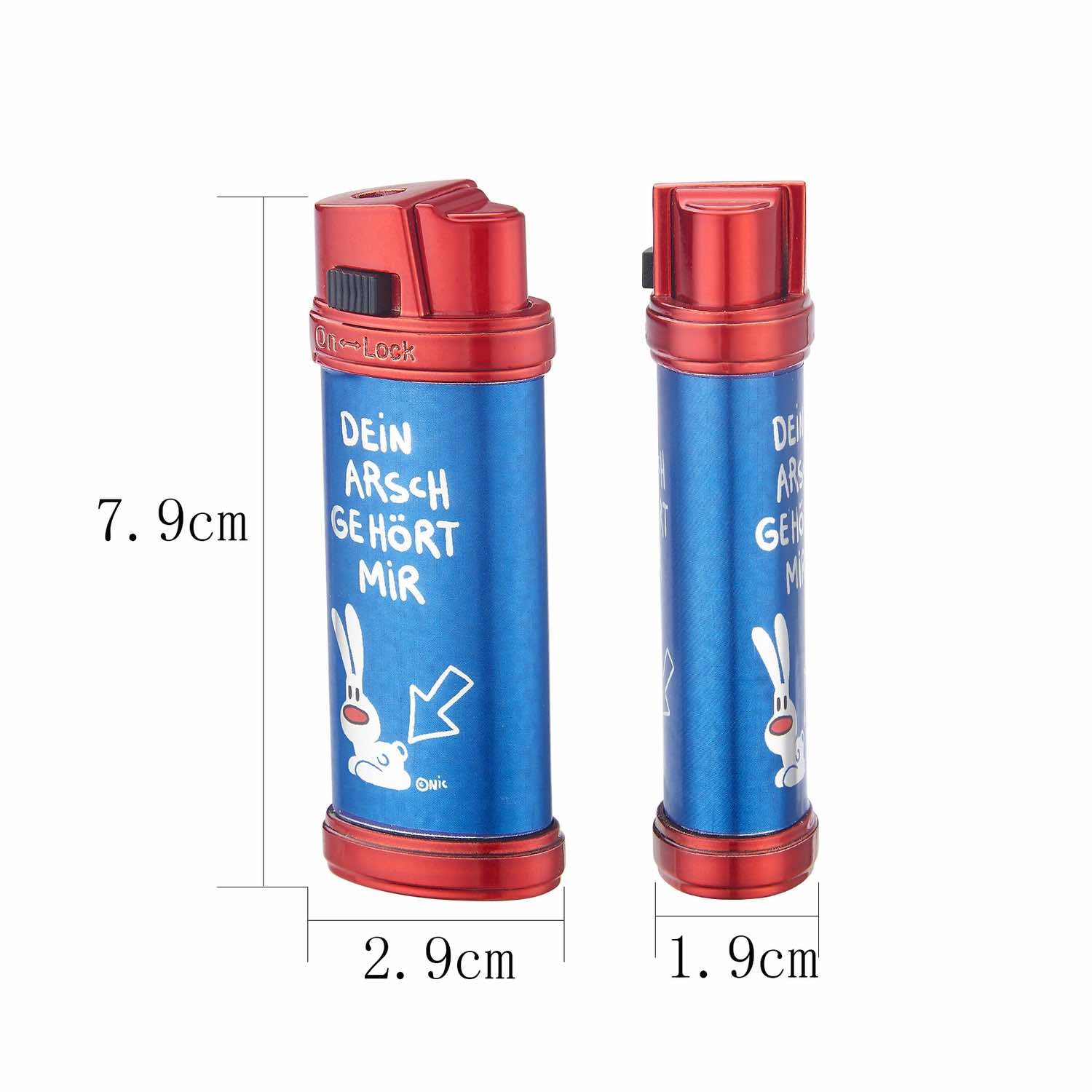 Champ NIC Feuerzeug Funny Bunny mit 29 mm Breite und 80 mm Höhe