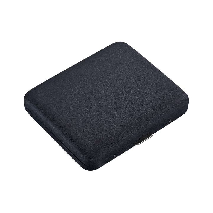 Schwarzes 18er Zigarettenetui Sandy Grip aus Metall