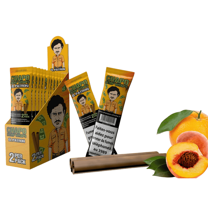 Chapo Hemp Wraps El Patron Orange Peach im 2er-Pack