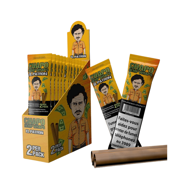 Chapo Hemp Wraps El Patron Orange Peach im 2er-Pack