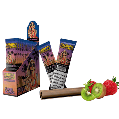 Chapo Hemp Wraps La Colombienne Strawberry Kiwi im 2er-Pack