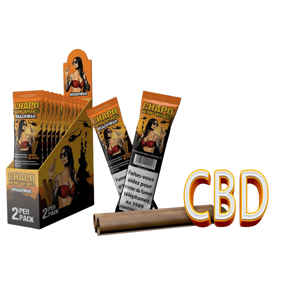 Chapo - Hemp Wraps - Madrina - 2 Stück kaufen bei rauchwerk.ch