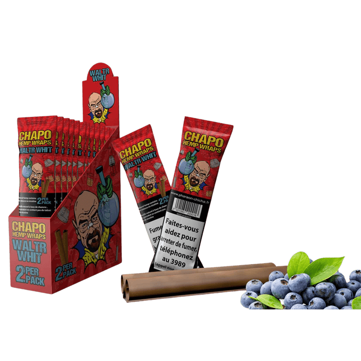 Chapo Hemp Wraps Waltr Whit Blueberry im 2er-Pack