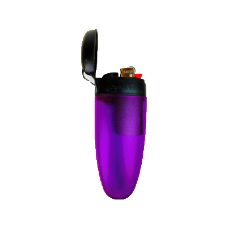 Cig Buster Taschenaschenbecher mit Feuerzeug in Violett