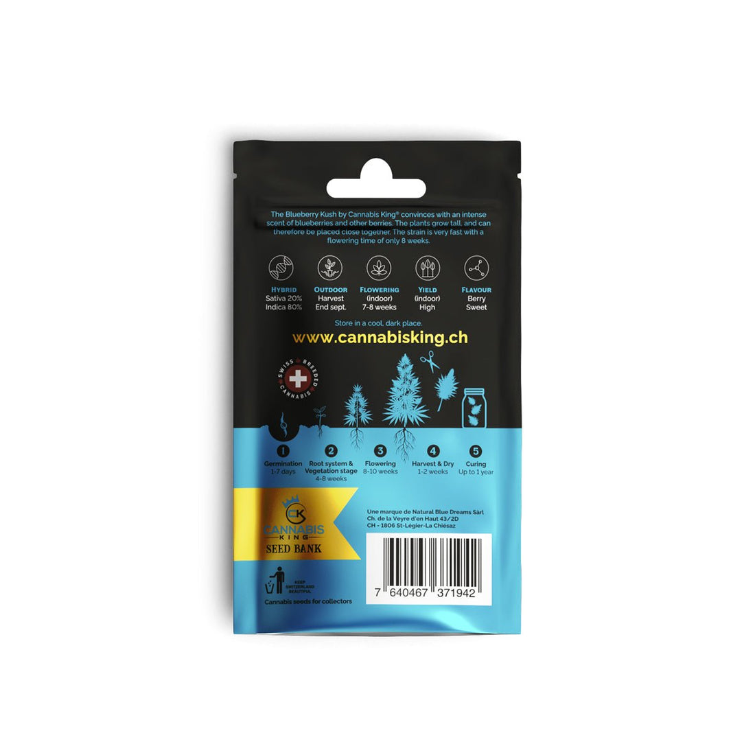 CK Seed Bank - Blueberry Kush - feminisierte CBD Samen - 3 Stück kaufen bei rauchwerk.ch