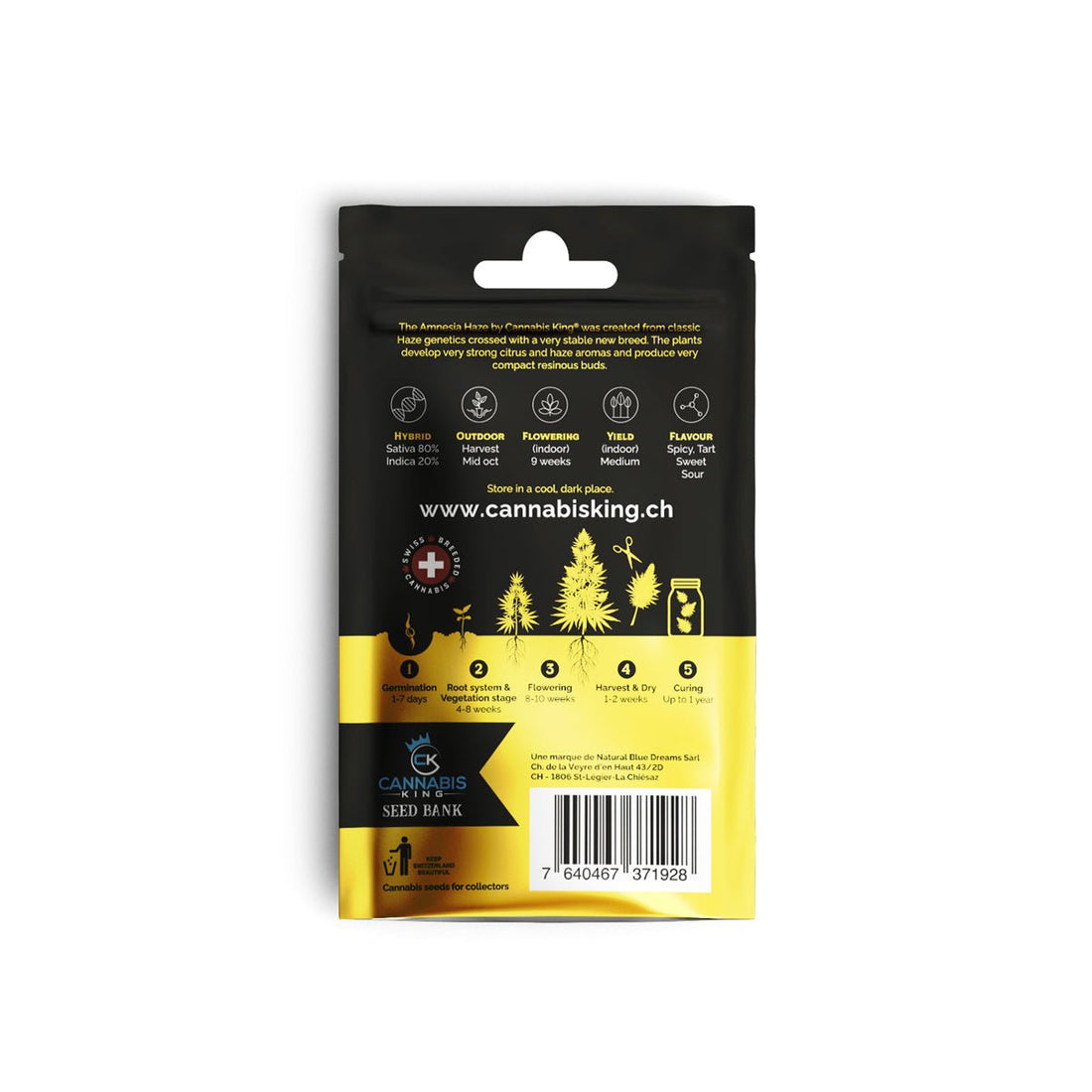 CK Seed Bank Premium Genetic - Amnesia Haze - feminisierte CBD Samen - 3 Stück kaufen bei rauchwerk.ch