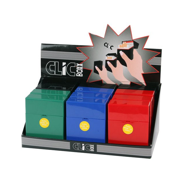 Boîte à cigarettes Clic Boxx Big Pack Classic, présentoir de 12 pièces