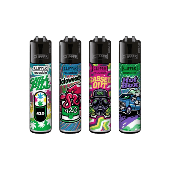 Clipper 420 Mix Feuerzeug mit vier Motiven