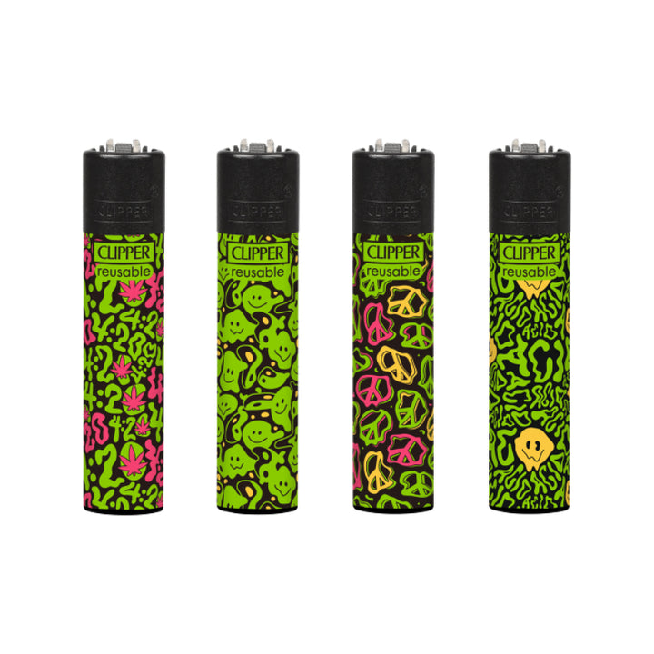 Clipper Feuerzeug Acid Pattern D, Display mit 48 Stück