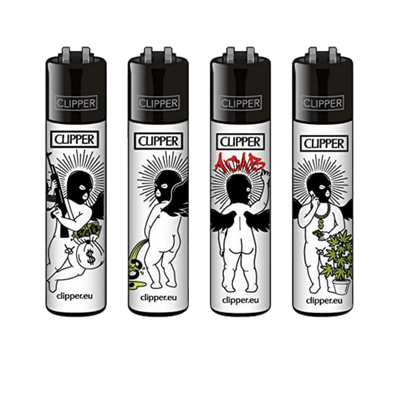 Clipper Badass Angels Feuerzeug mit markantem Motiv