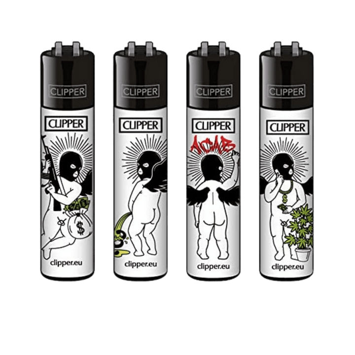 Clipper Badass Angels Feuerzeug mit markantem Motiv