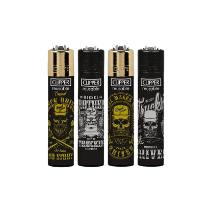 Clipper Driving Skulls Feuerzeug im 4er Set