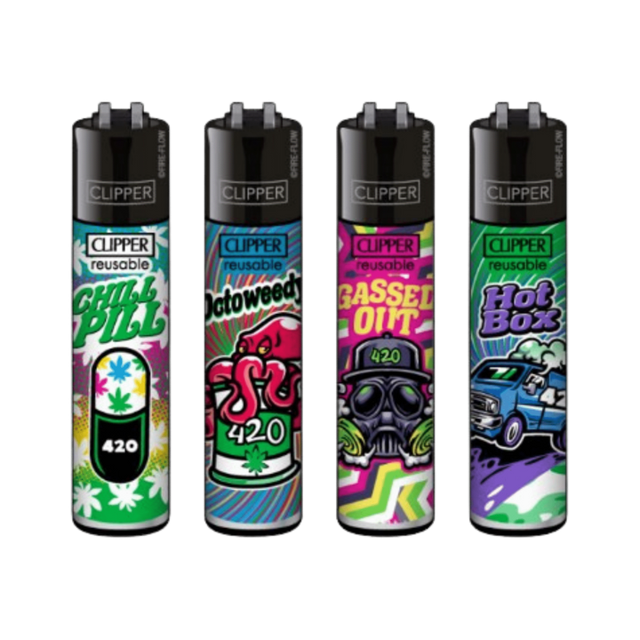 Clipper 420 Mix Feuerzeug mit vier Motiven