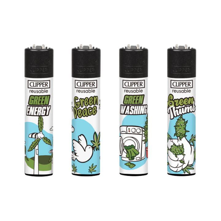 Clipper Feuerzeug Green, Display mit 48 Stück