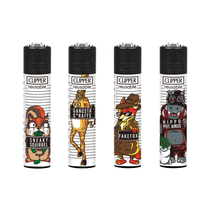Clipper Feuerzeug Mugshots, Display mit 48 Stück