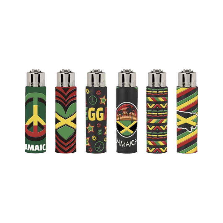 Clipper Silikon Cover Hello Jamaica Feuerzeuge im 6er-Set