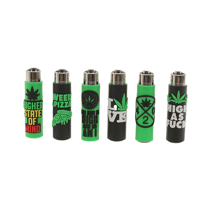 Clipper Silikon Cover Weed Statements Feuerzeuge im 6er-Set