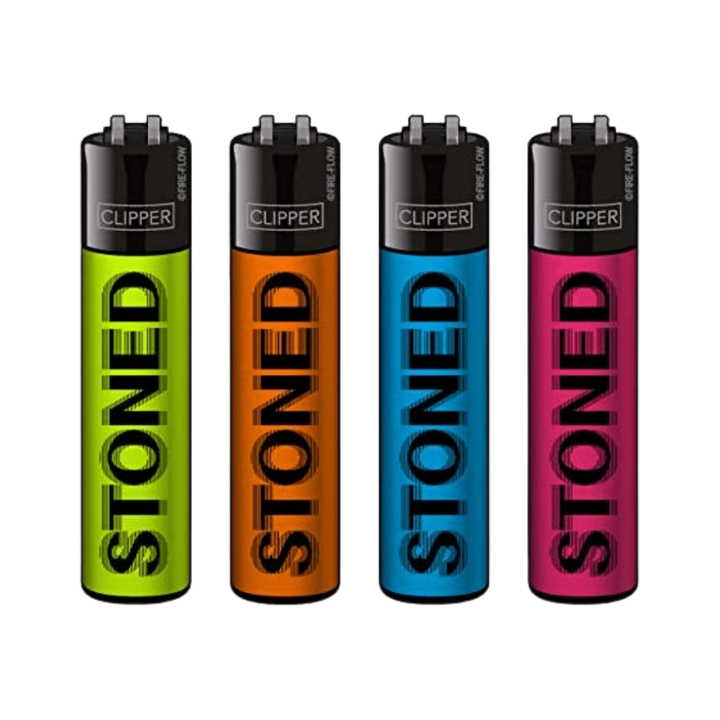 Clipper STONED Blurry Fluo Feuerzeuge im 4er-Set