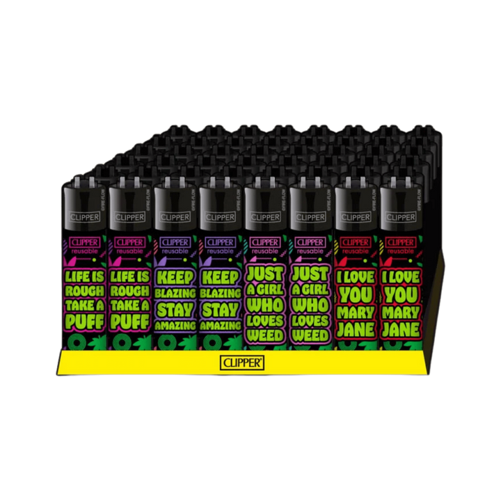 Clipper Weed Statements #8 Display mit 48 Feuerzeugen