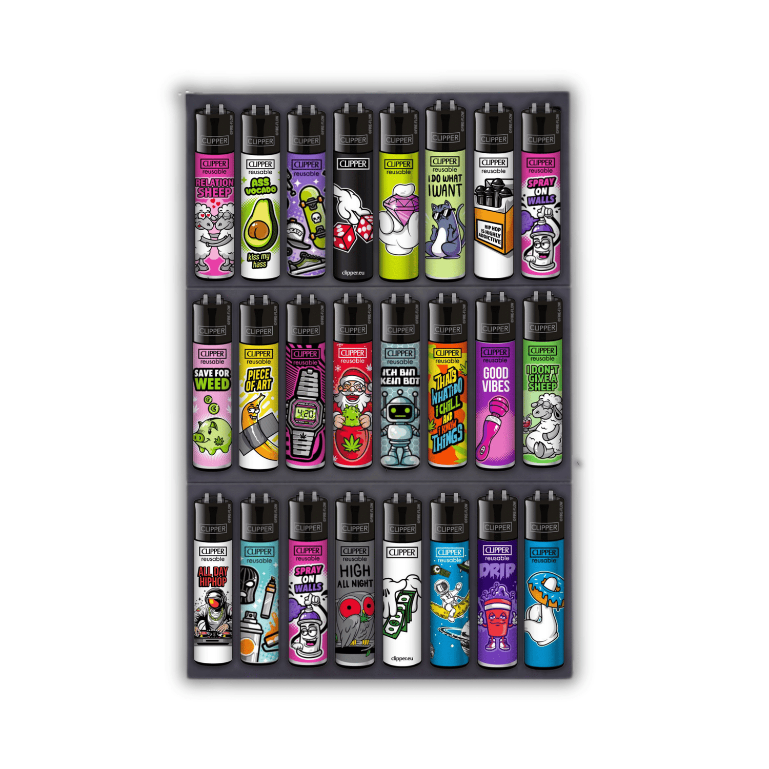 Detailansicht FIRE-BOARD Halterung für Clipper Feuerzeuge