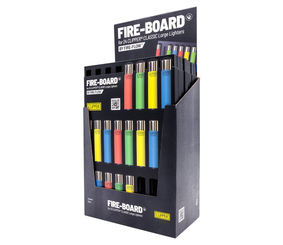 Seitenansicht FIRE-BOARD Sammelboard für 24 Clipper