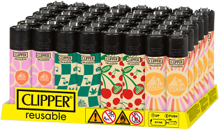 Clipper Gizeh Cherry Feuerzeug, Display mit 48 Stück