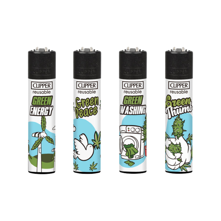 Clipper Feuerzeug Green, Display mit 48 Stück
