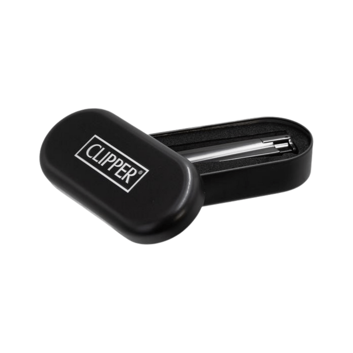 Clipper Jetflame Matt Black Feuerzeug in Metallbox